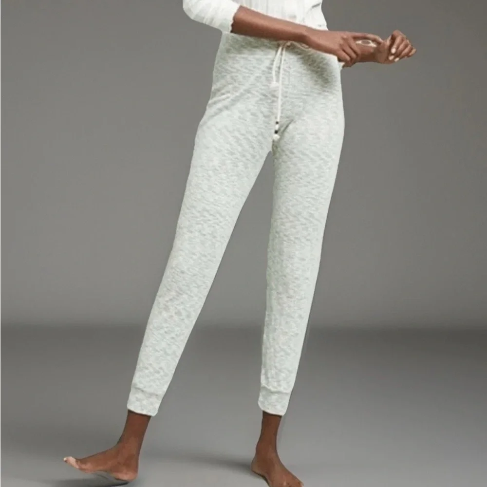 ANTHROPOLOGIE + SOL ANGELES Joggers Womens Medium Heathered Aqua Textured Pants